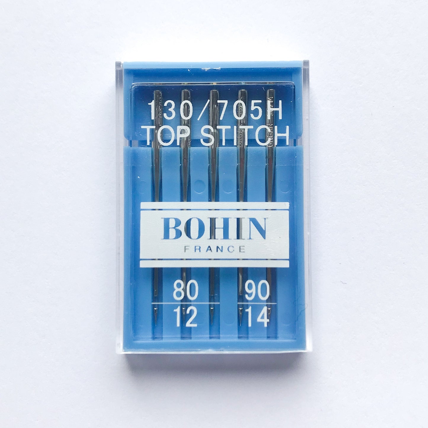 Aiguilles machine à coudre Bohin Topstitch (surpiqûres) 80-90 (boîte de 5)