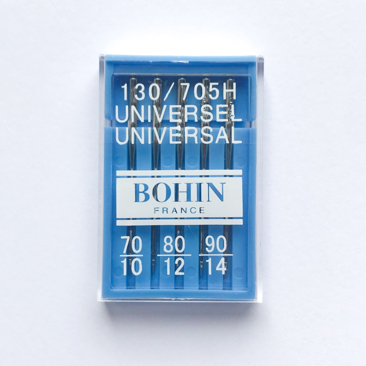Aiguilles machine à coudre Bohin UNIVERSEL 70-80-90 (boîte de 5)