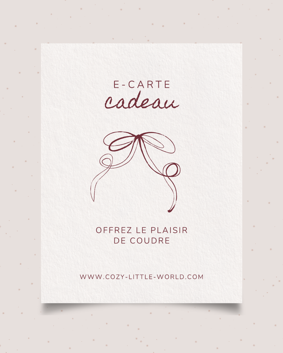 E-carte cadeau