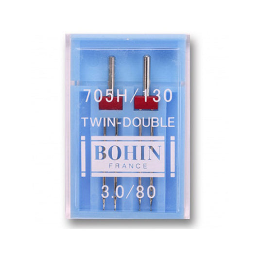 Boîte de 2 aiguilles double 80 BOHIN - écartement 3 mm