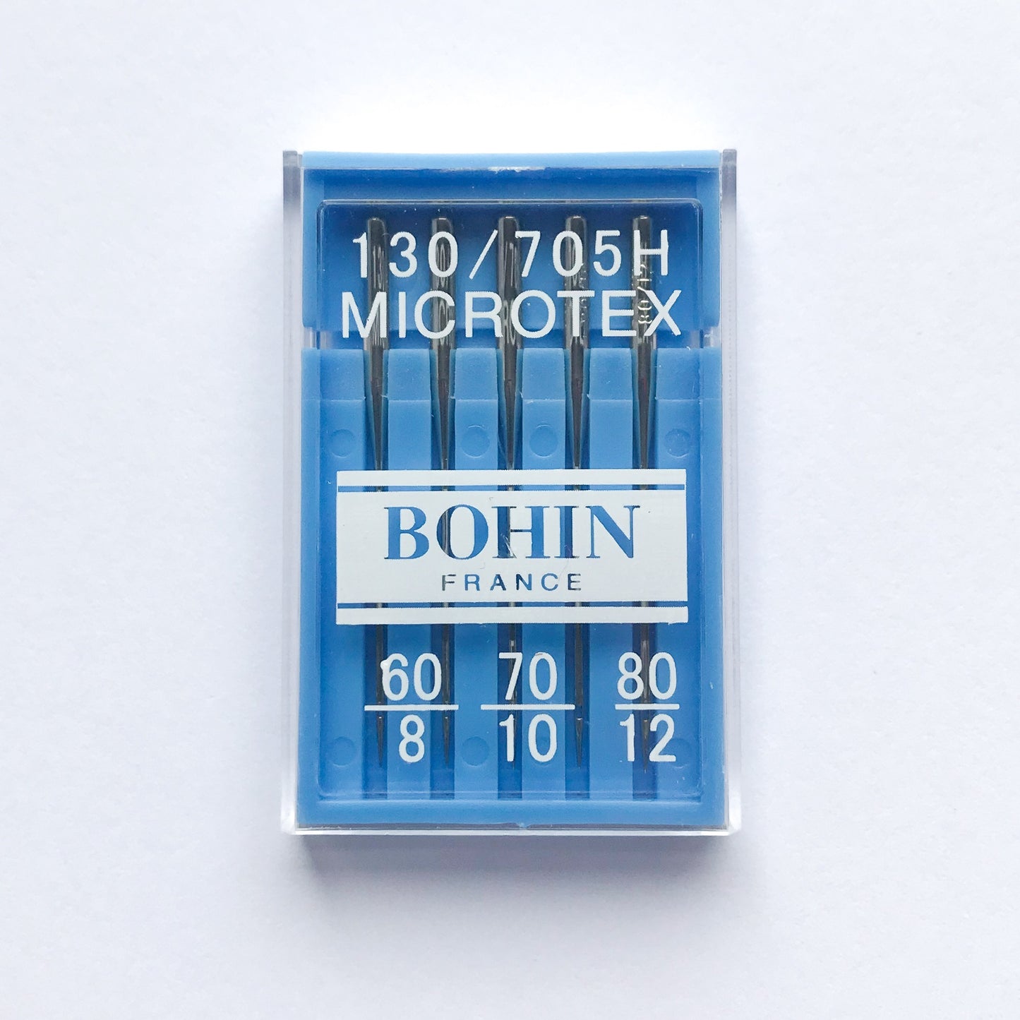 Aiguilles machine à coudre Bohin Microtex 60-70-80 (boîte de 5)