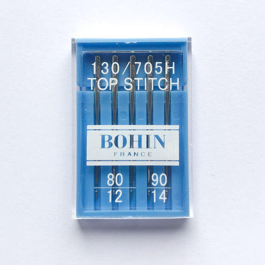 Aiguilles machine à coudre Bohin Topstitch (surpiqûres) 80-90 (boîte de 5)