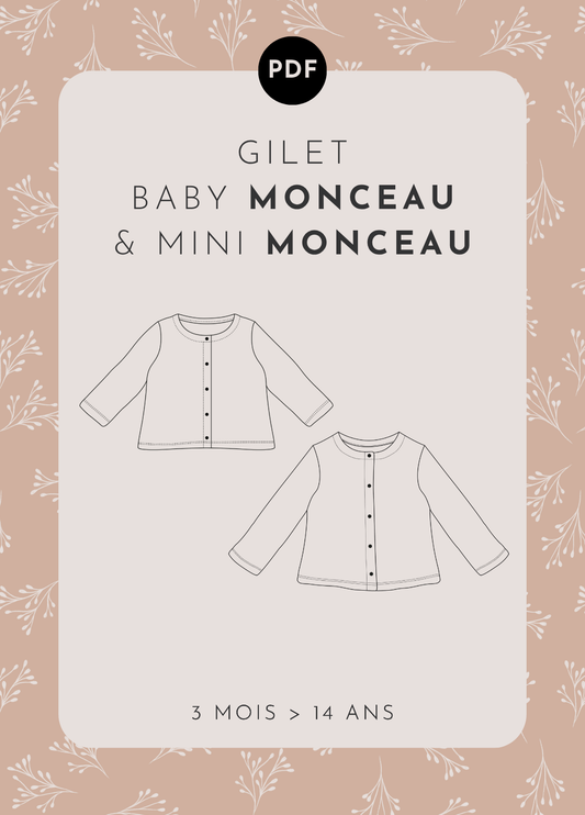 patron couture enfant gilet molleton monceau