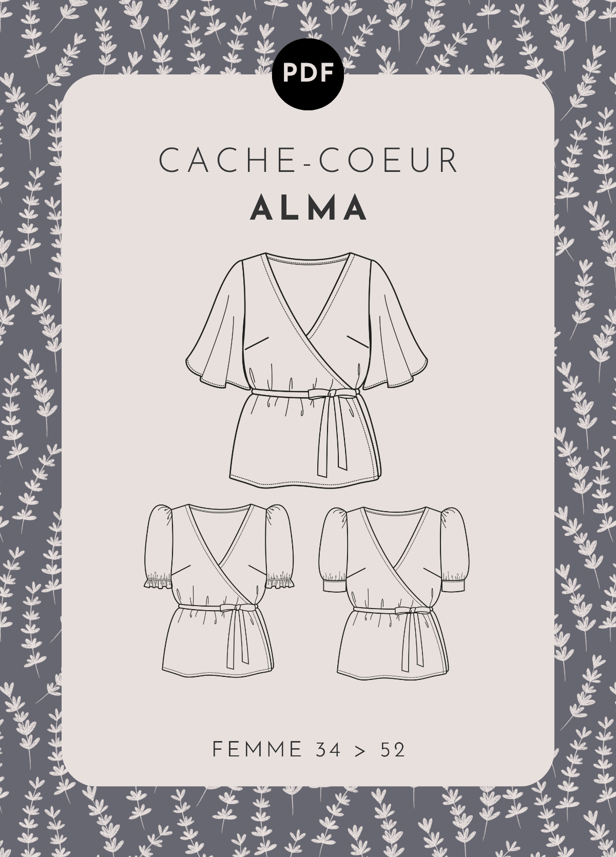 patron couture cache-coeur femme