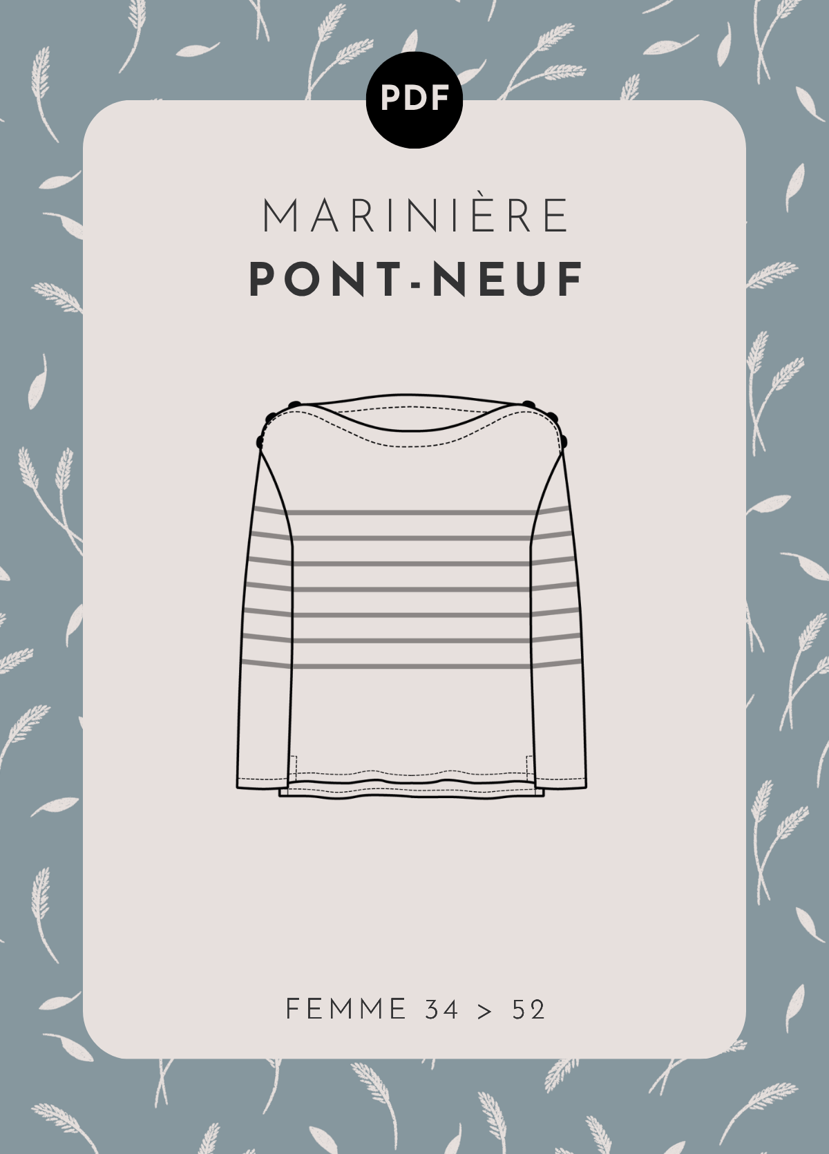 patron couture femme mariniere cozy little world