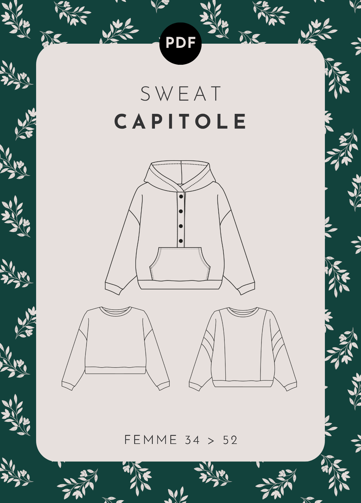 patron couture femme sweat capitole