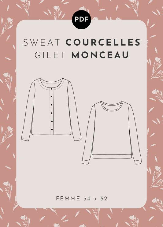 patron couture femme gilet monceau sweat courcelles